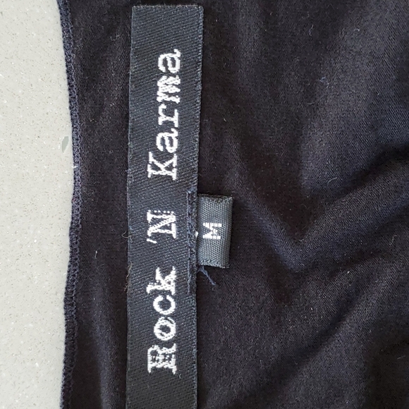 Rock N Karma Peace Love and Karma Black Dress - Size M - Picture 5 of 8